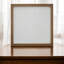 Miroir avec cadre en bois et bord non biseauté-110872280