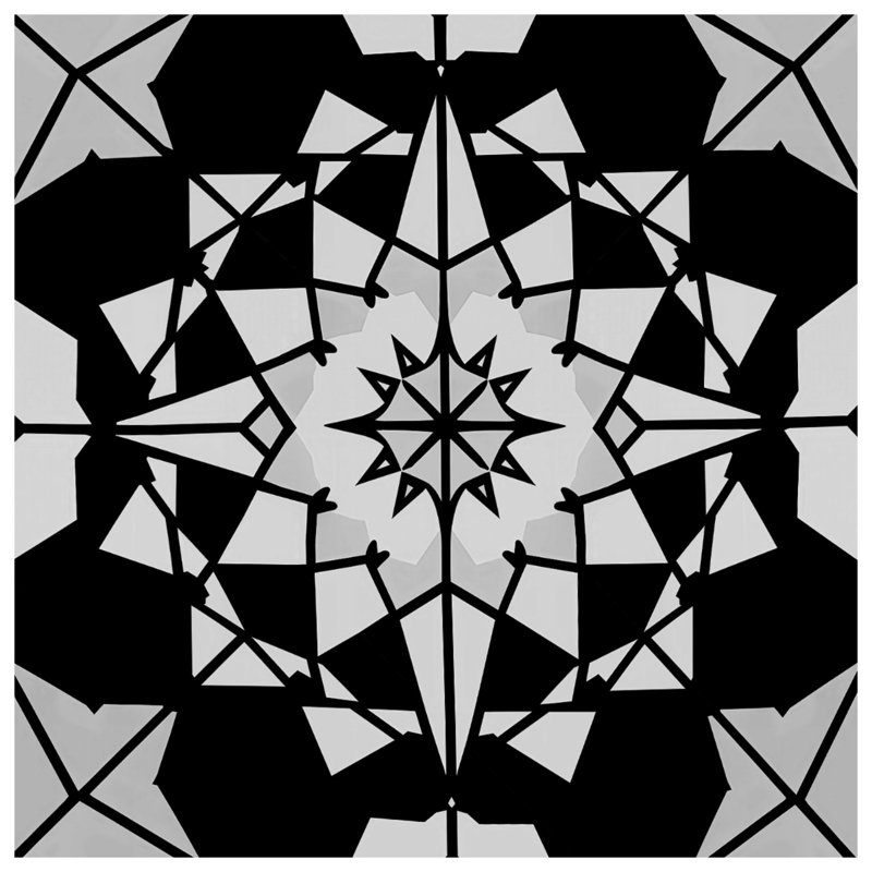 Rideaux de douche noirs à motif géométrique extra longs, L 70 po x H 72 po