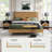 Ethan Solid Wood Platform Bed with Headboard, Rustic Bed Frame-652529524-620431629