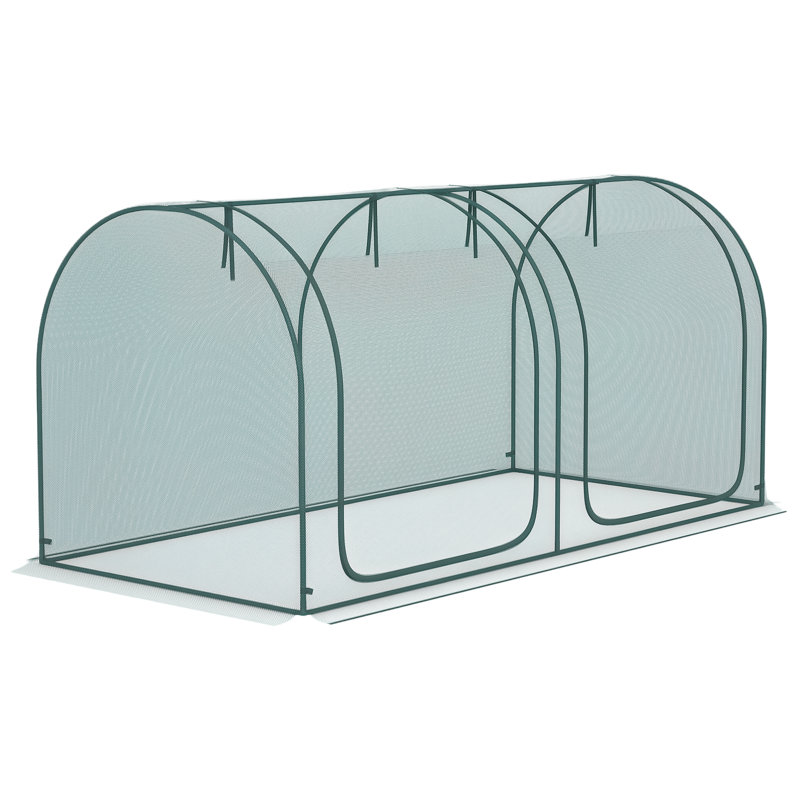 47.25' W x 47.25' D Mini Greenhouse, Green, 47.25" H x 98" W x 47.25" D "
