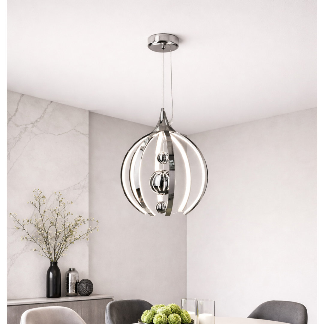 Alyce 5 - Light Geometric Mirror Ball LED Pendant