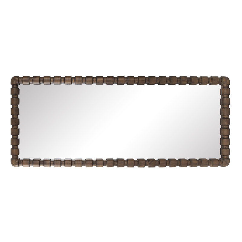 Wooden Bobbin Vanity Mirror, 76" x 35"