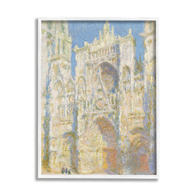 " Rouen Cathedral, West Facade Sunlight Claude Monet " Painting Print