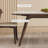 Sintered stone solid wood ash dining table set-110961558