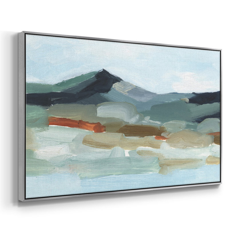 Autumn Mountains I, reproduction d'art sur toile, H 25 po x l 37 po x P 2 po, Toile argentée avec cadre flottant