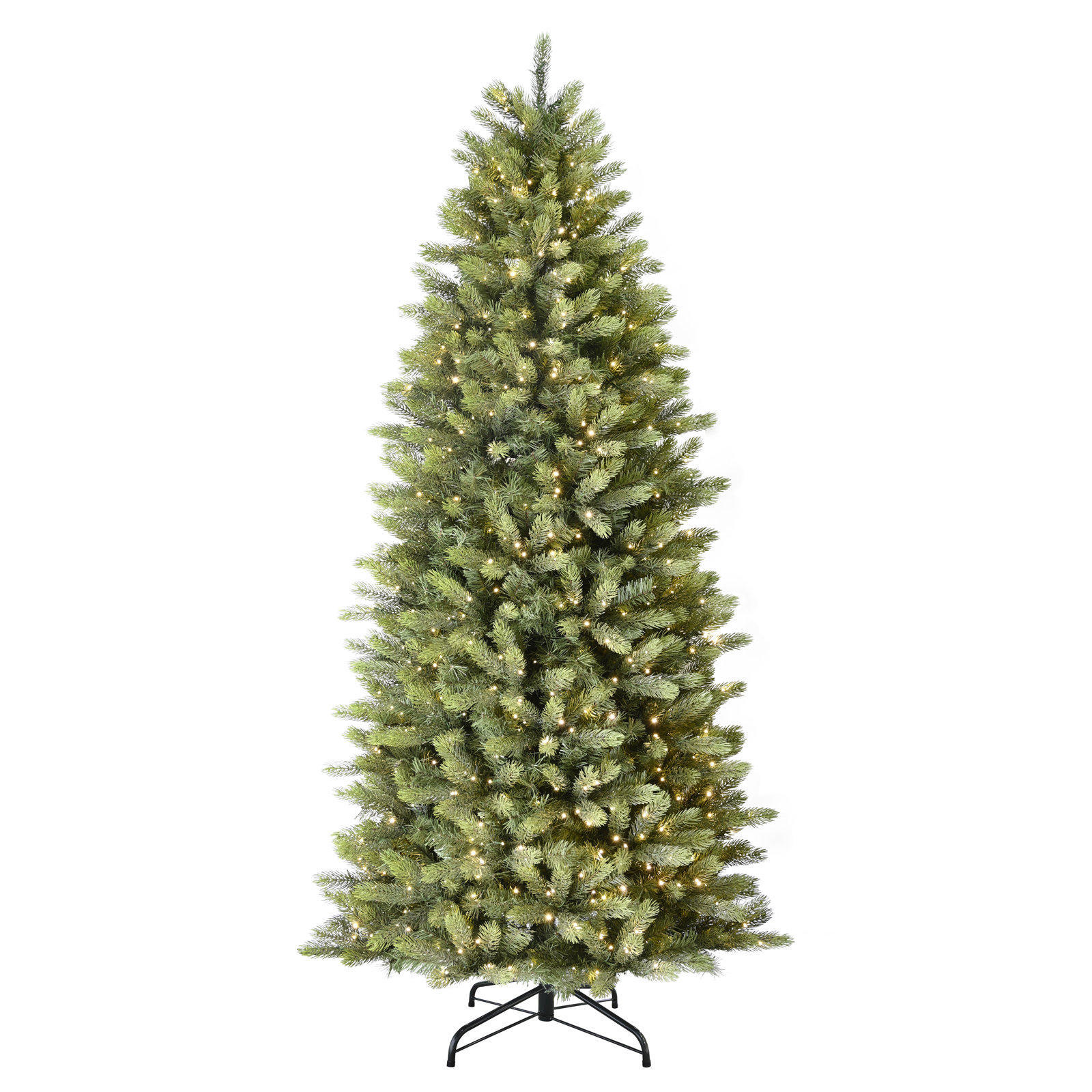 Slim 9' Pre-Lit Fir Christmas Tree, 7.5' H