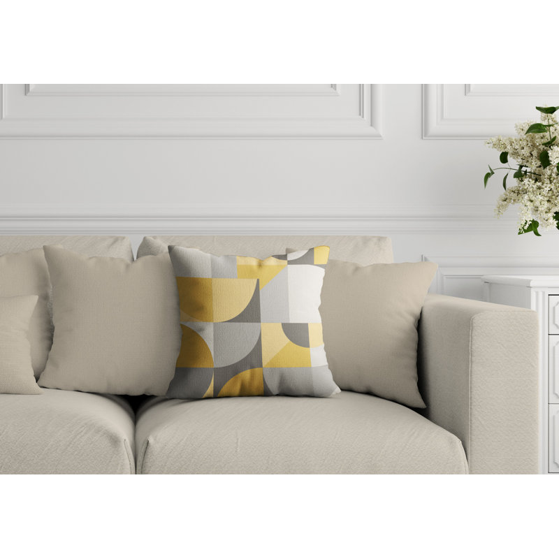 Housse et insert de coussin carré Den, Beige, H 17 po x l 17 po