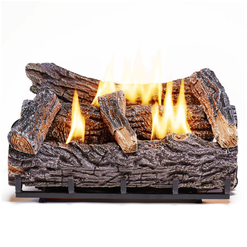 22'' W Ventless Natural Gas Fireplace Logs