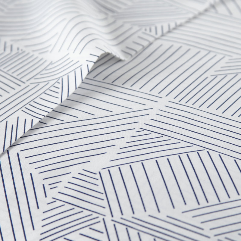 Ensemble de draps en microfibre Vilano Choice, Ensemble de draps pour lit double + drap-housse + , Blanc / bleu