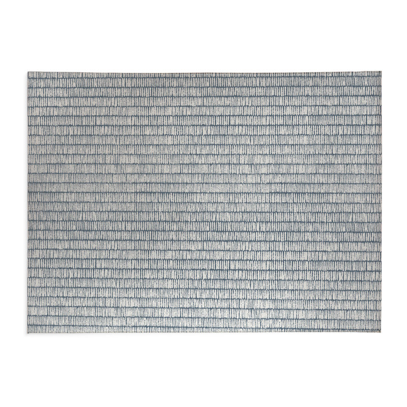 Tapis de bureau Ricky Row, L 7 pi x L 5 pi, Bleu