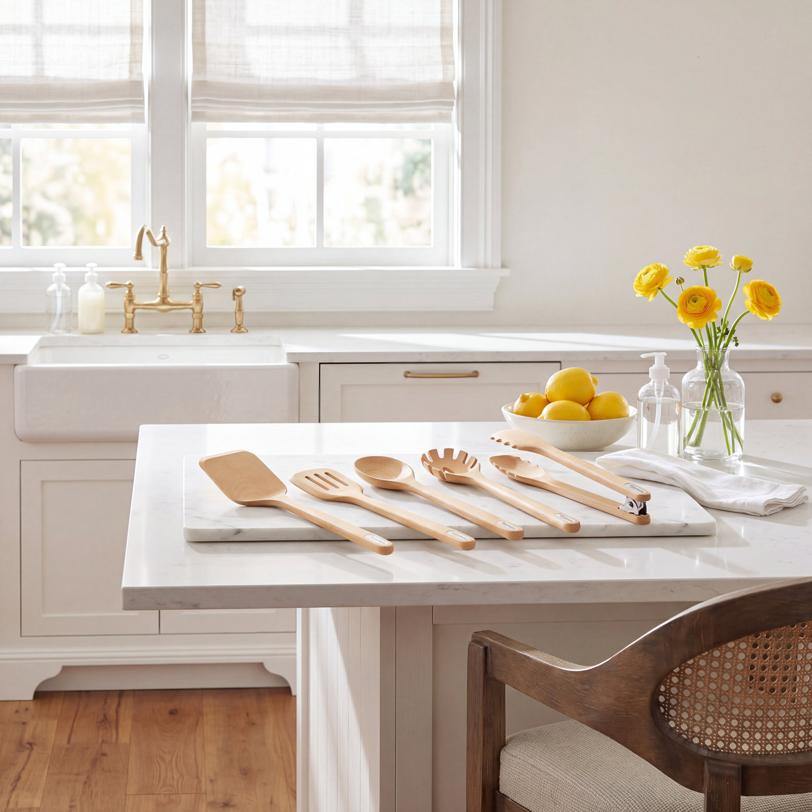Caraway 5-Piece Wooden Utensil Set