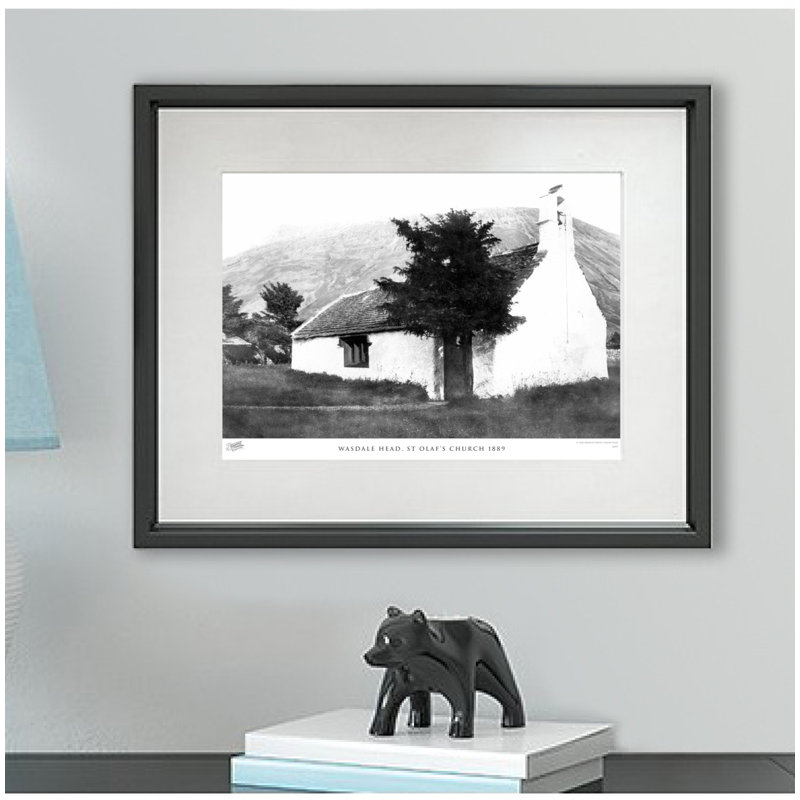 Wasdale Head, St Olaf's Church 1889 - Single Picture Frame Print, 40cm H x 50cm W x 2.3cm D