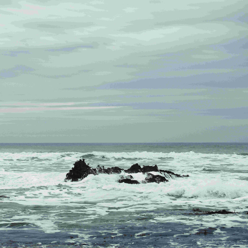 Ocean Rock Crash - impression, H 12 po x l 12 po, Non, Toile tendue