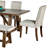 Jule 6Pc Dining Set, Brown Rectangular Table, Chairs, Bench W White Seats