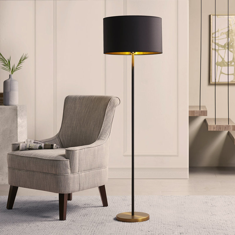 Lampe sur pied en métal