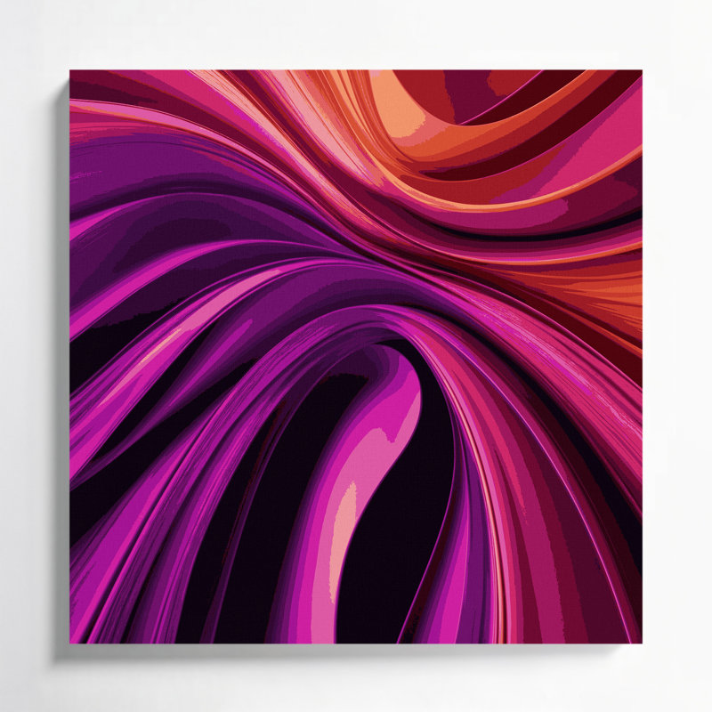 "Gradient Abstract 21", art mural sur toile mauve, H 8 po x l 8 po