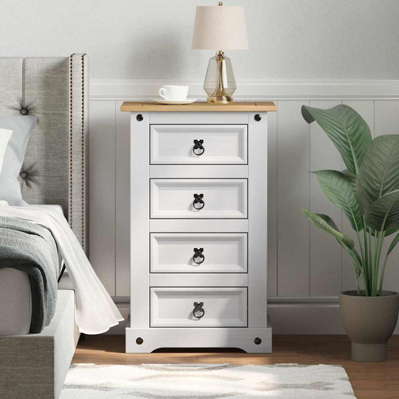 53cm W Solid Wood Bedside Table