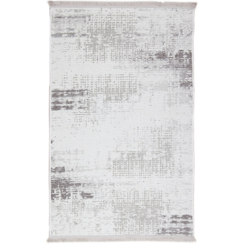 Tapis gris rectangulaire tissé à la machine 5 pi 1 po x 7 pi 7 po Patmar