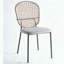 Ensemble de 4 chaises de salle à manger Sennit - noir et gris