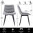 Emsley Faux Leather Upholstered Dining Chair Armless Side Chair with Metal Legs-1553213811