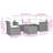Vidaxl Garden Sofa Set Black