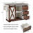 55.5" Wide Kitchen Island With Extendable Tabletop-553390067