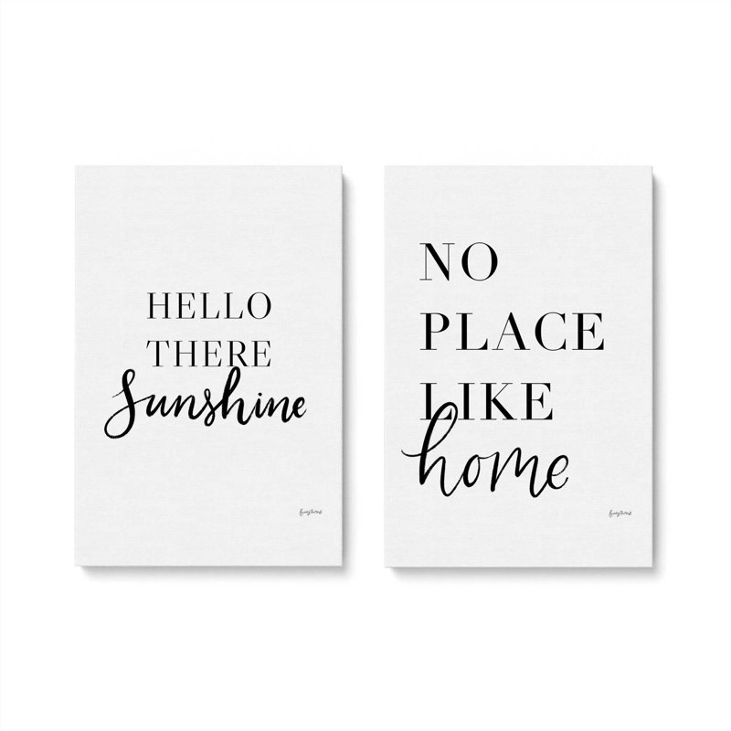«Simple Words», ensemble de 2, reproduction sur toile, Toile tendue, H 48 po x l 32 po