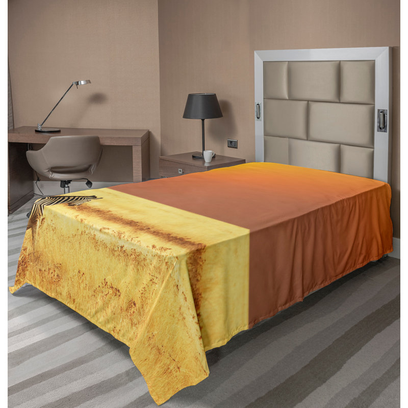Drap-housse Ambesonne, Drap plat pour lit simple