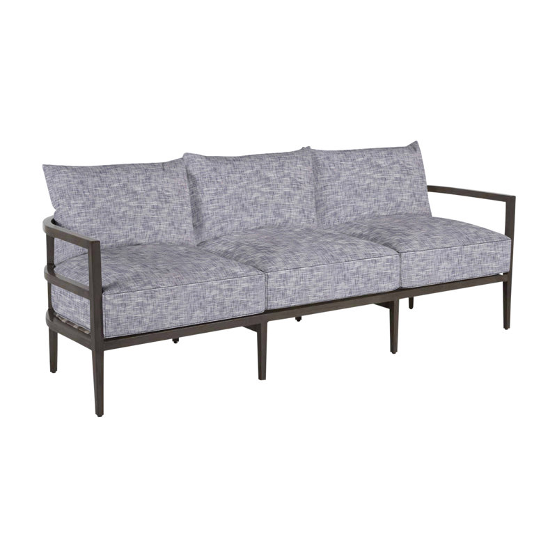 Santa Barbara Aluminum Sofa - Slate Gray, No Welt, Perigold Key Figure Indigo, Dream
