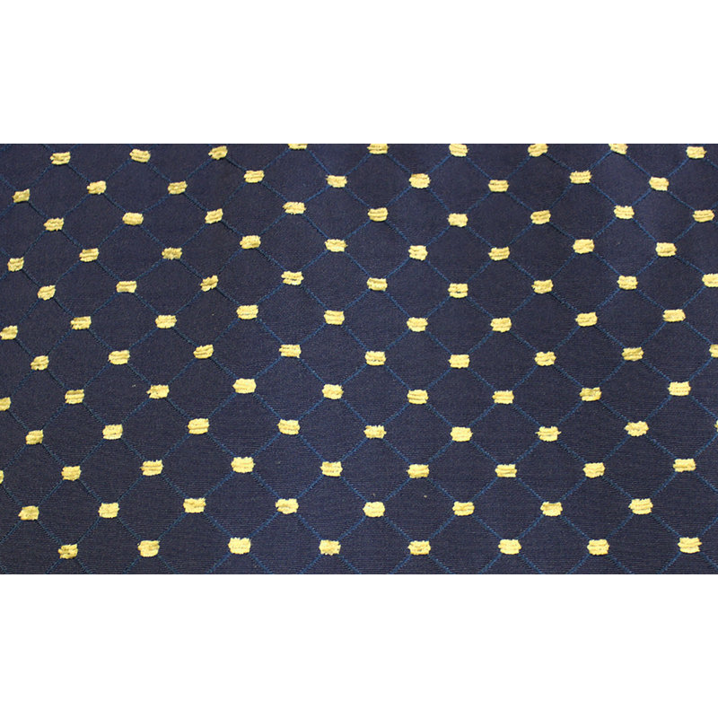 Cotton Blend Checkered Scalloped Window Valance, Navy