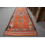 Tapis de couloir 3 x 9,7 pi, tapis rétro, tapis rouge neutre, tapis turc, tapis décoratif, tapis décoratif
