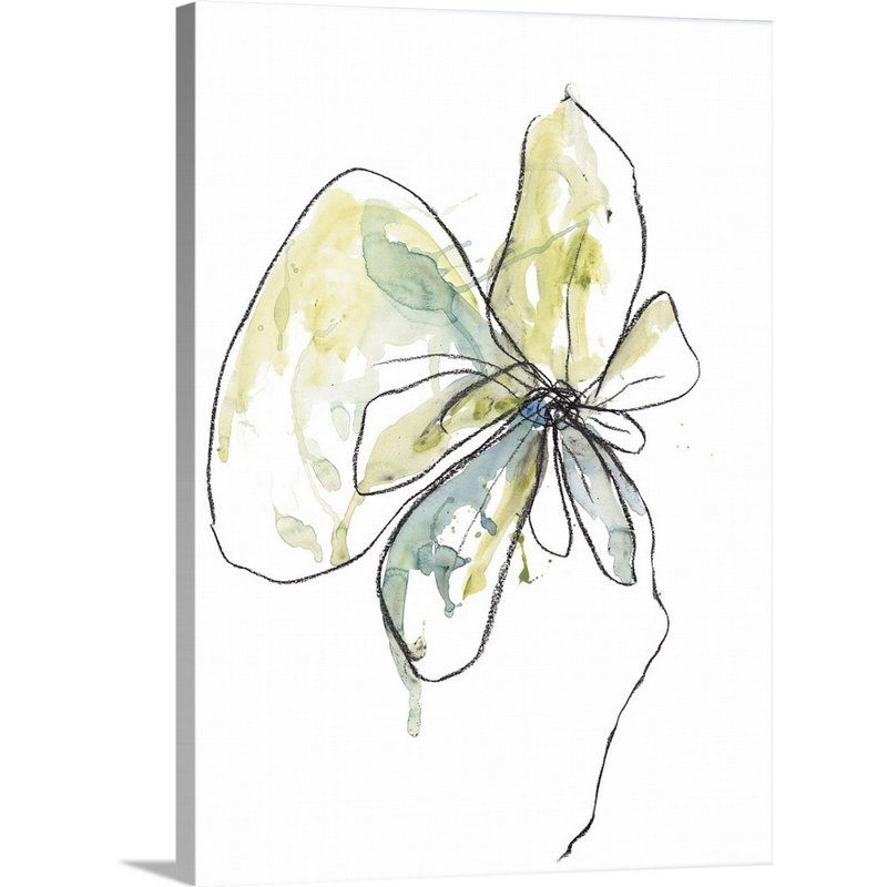 Reproduction d’art sur toile, "citron modern Botanical" par Jan Weiss, Toile tendue, H 40 po x l 30 po x P 1,25 po
