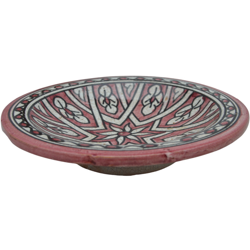 Plaque de céramique antique à motif arabesque