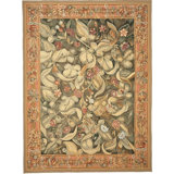 Hand-Knotted High-Quality Red and Gray Area Rug