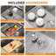 Évier de cuisine à simple cuve encastrable en acier inoxydable avec accessoires 33 po L x 22 po-122286235