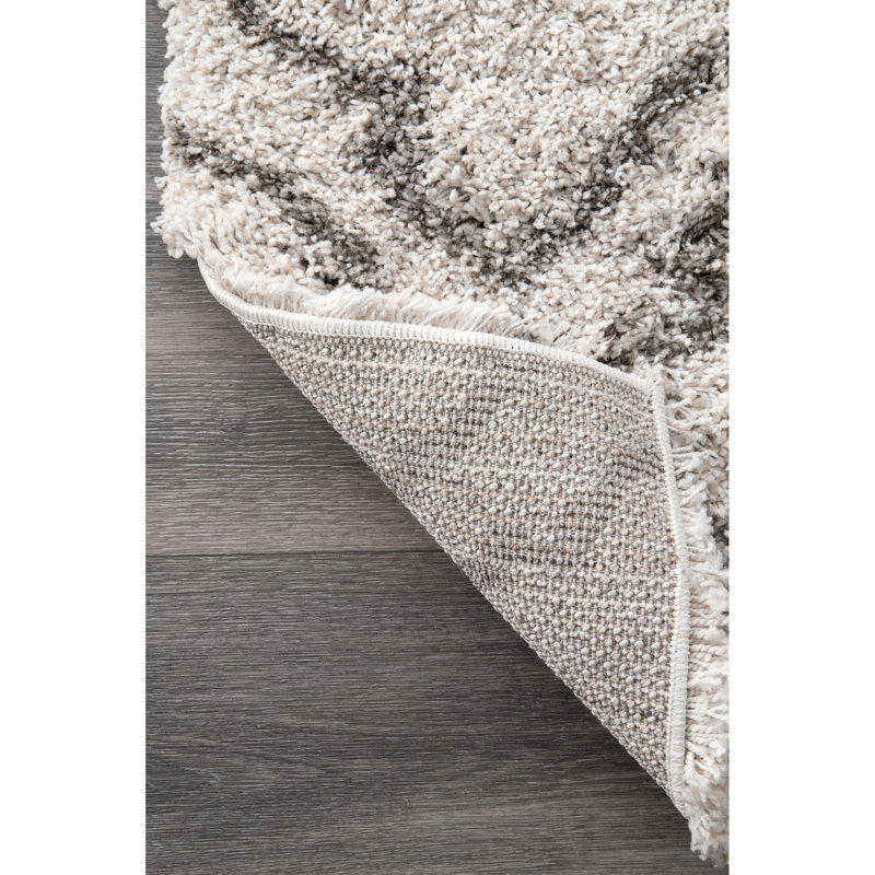 Tapis géométrique ivoire Custer, Rectangle 4 pi x 6 pi