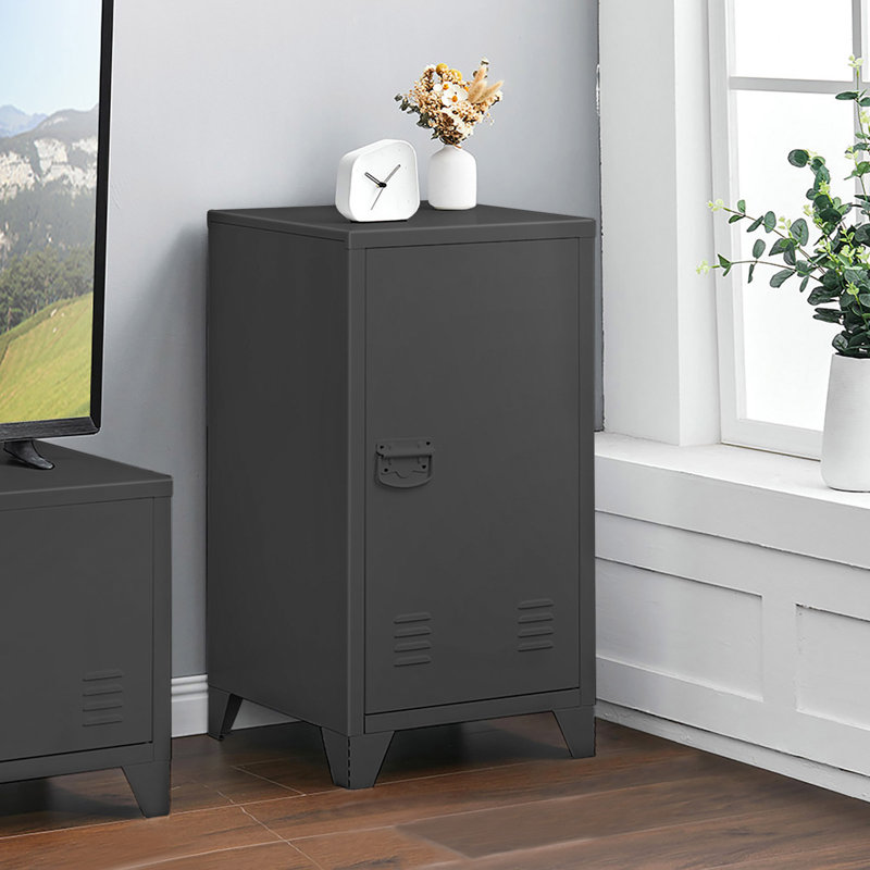 Voris Steel 1 - Door Accent Cabinet, Black