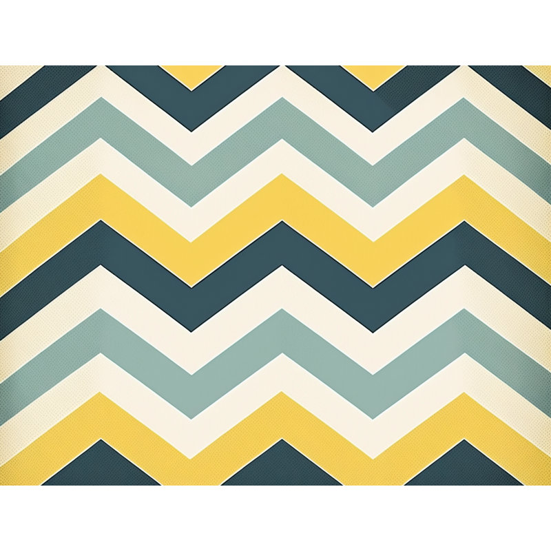 Checkered Comforter, Queen Comforter, Blue/Yellow Chevron