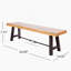 Ensemble de 2 bancs de salle à manger d'extérieur en bois d'acacia