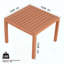 Ensemble de meubles d'intérieur / extérieur 2 pièces 1 chaises et 1 table basse Matériau PP imperméable - Ensemble de conversation pour patio facile à assembler-1169028592