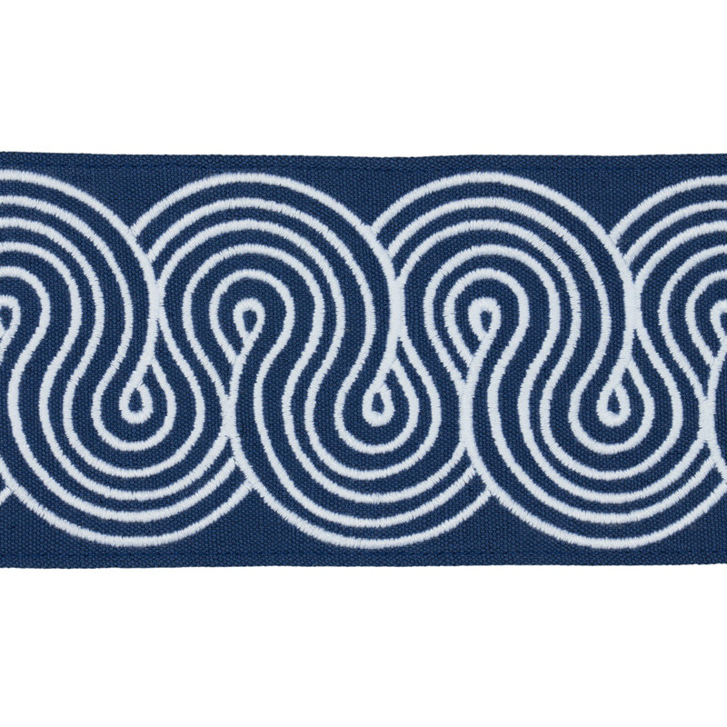 Giraldi Embroidered Trim, Black/Navy