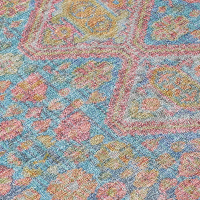 Machine Washable Indoor/Outdoor Xhevrie Sky Rug, Rectangle 10' x 14'