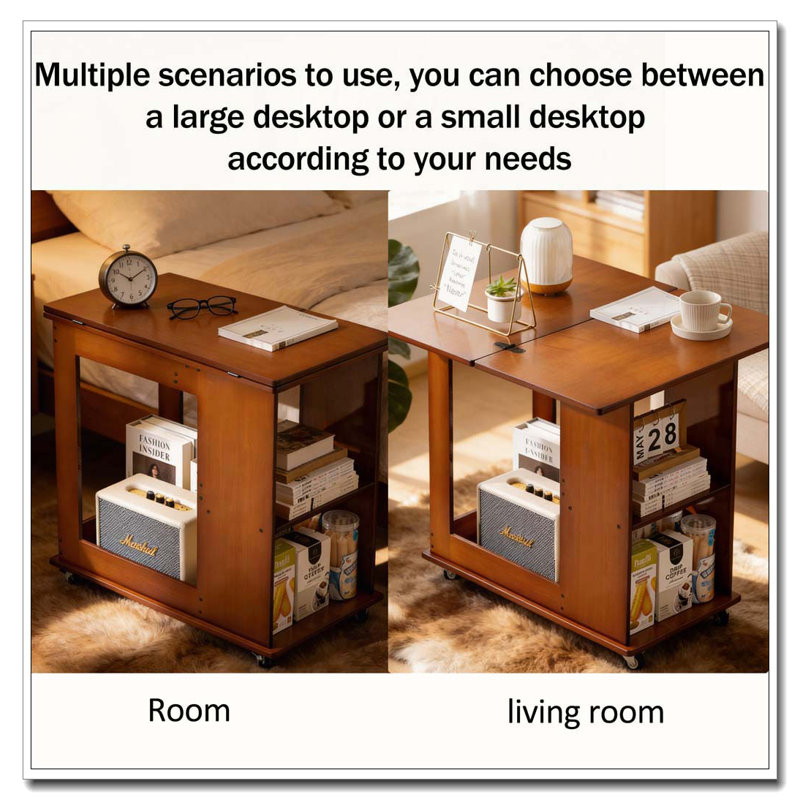 Table pliante en bambou, Noyer