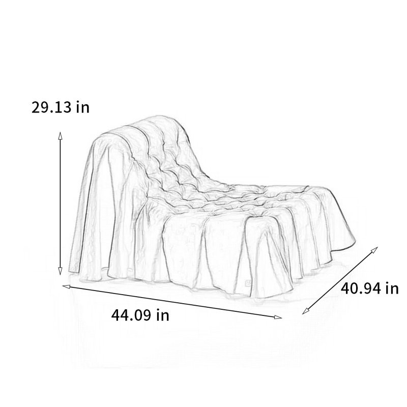 High quality pine cotton linen chair, Grey