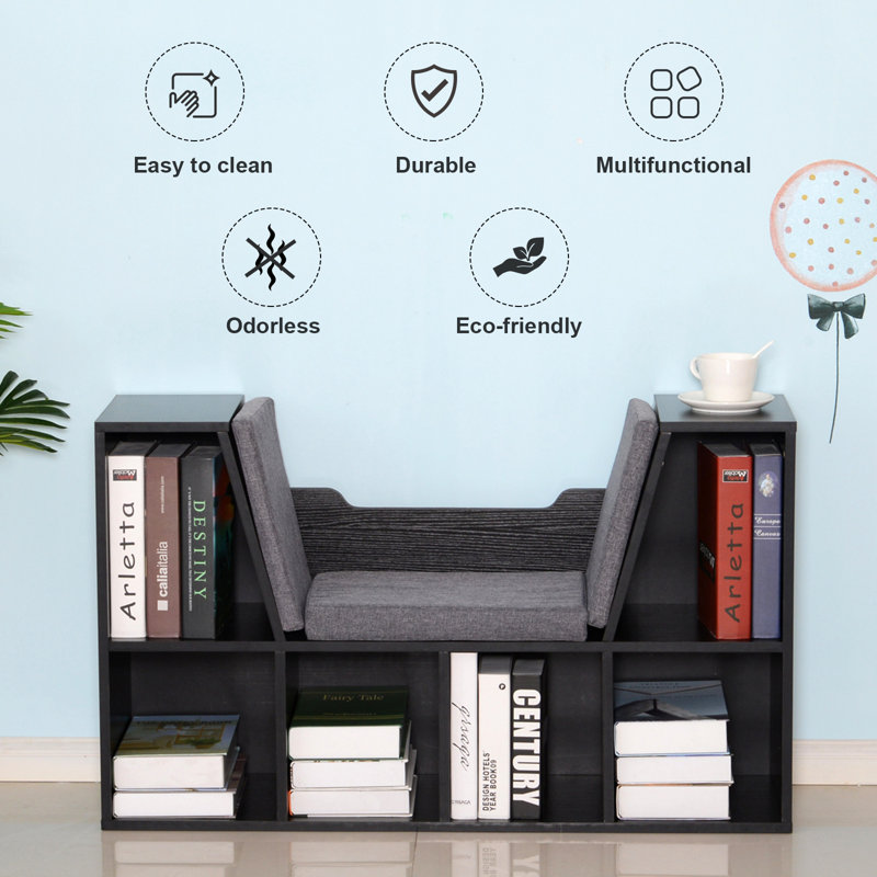 Cornelison 61cm H x 102cm W Bookcase, Black