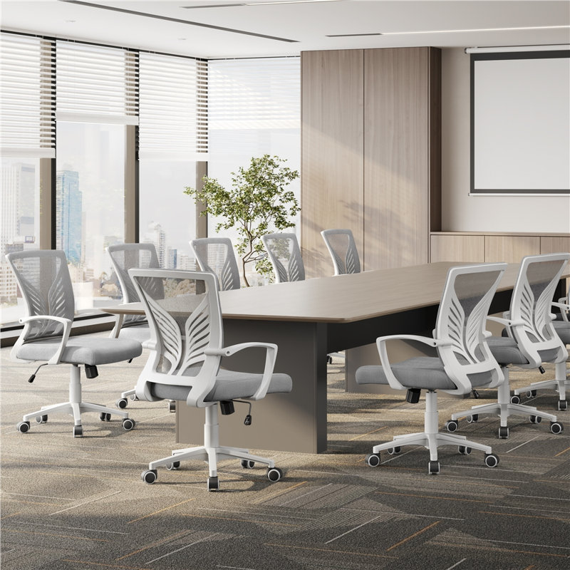 Polyester Office Chair, Light Grey