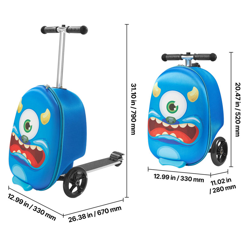 Valise à roulettes pour enfants 20 pouces avec roues Flash