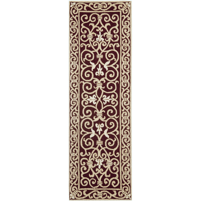 Brayton Hand Hooked Wool Pile Oriental Rug, Runner 2'6" x 6'