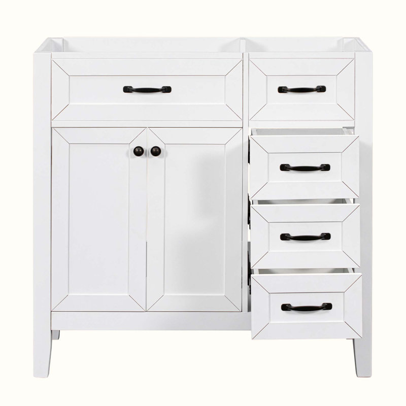 35,5 base de meuble-lavabo simple seulement, Blanc