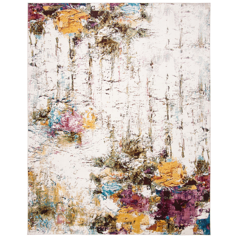 Tapis abstrait Mancheer Performance, Rectangle 8 pi x 10 pi